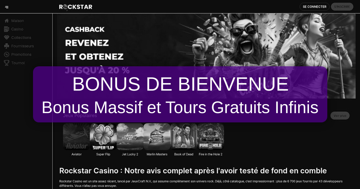 Rockstar Casino welcome bonus